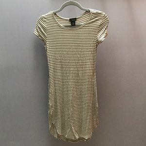 Black Striped T-Shirt Dress